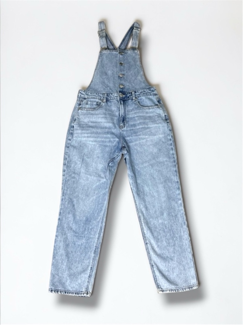 American Eagle Outfitters Light Blue Denim Overalls